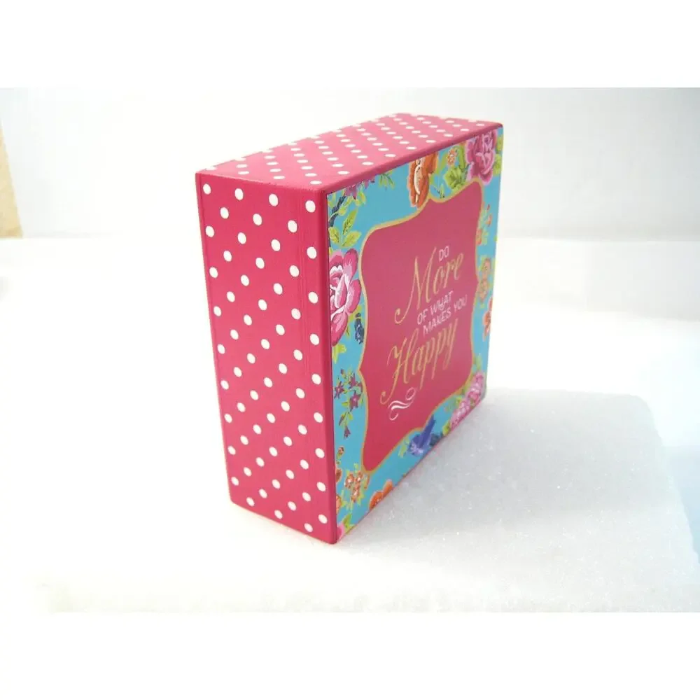 Inspirational Affirmation Wood Block Novelty Tabletop Shelf Desk Box Sign 5x5